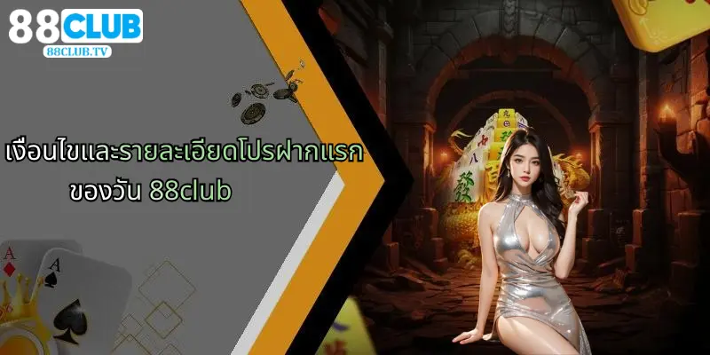 เงื่อนไขและรายละเอียดโปรฝากแรกของวัน 88club