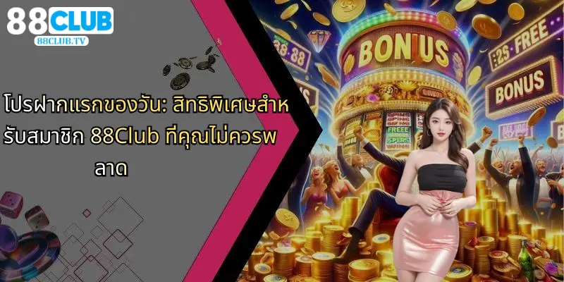 โปรฝากแรกของวัน-สิทธิพิเศษสำหรับสมาชิก-88club-ที่คุณไม่ควรพลาด